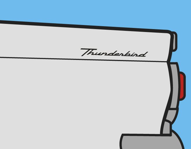 Illustration Thunderbird et éléphant, réalisation Studio du Flamant rose, Bordeaux.